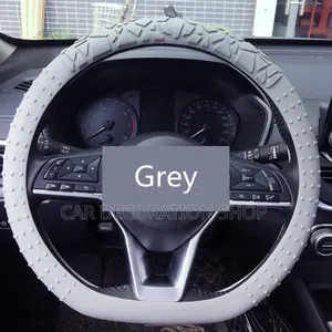 Grey Stretchable Silicone Wear Resistant Comfort Driving Steer Cover