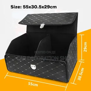 Water/Dust Resistant Pu Leathe Collapsible Design Boot Trunk Organizer