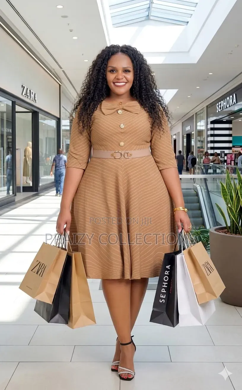 High Quality Dress With Decorative Buttons