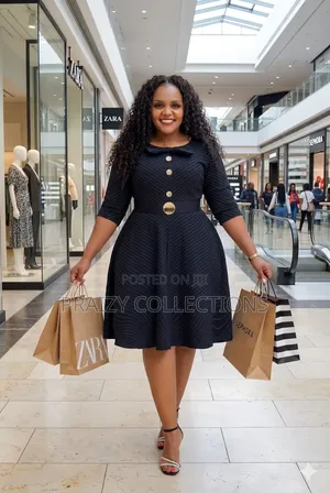 High Quality Dress With Decorative Buttons