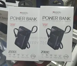 Yesido Yp97 20000mah Power Banks Featuring 65w Fast Charging.