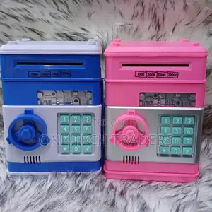Piggy Bank, Blue and Pink