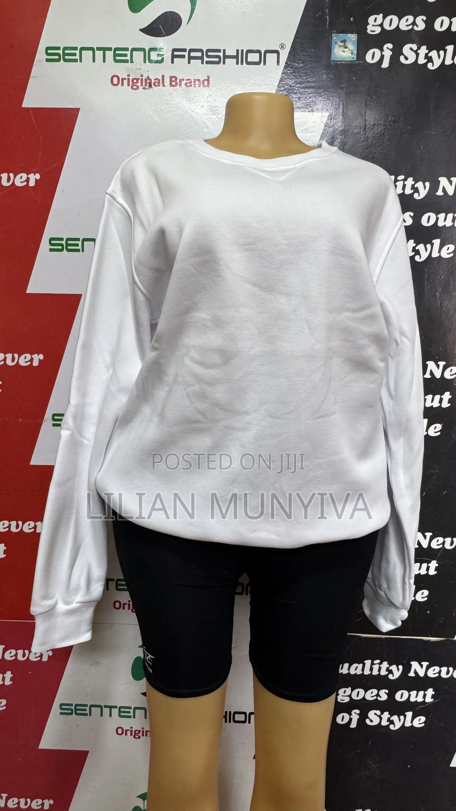White Cotton Sweatshirts
