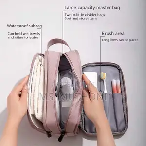 Excellent Wet and Dry Separation Toiletries Multilayered Storage Bag