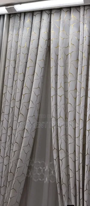 Perfect Finish Velvet Gold White Window Curtains