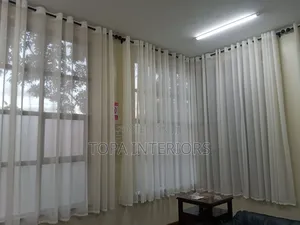 Machine Washable Plain White Sheer Curtains for Living Room