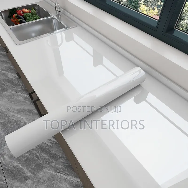 White Self Adhesive Contact Papers for Kitchen Tops