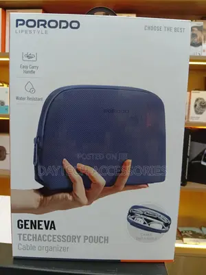 Porodo Lifestyle Geneva Tech Accessory Pouch Blue PDLFSTPBL