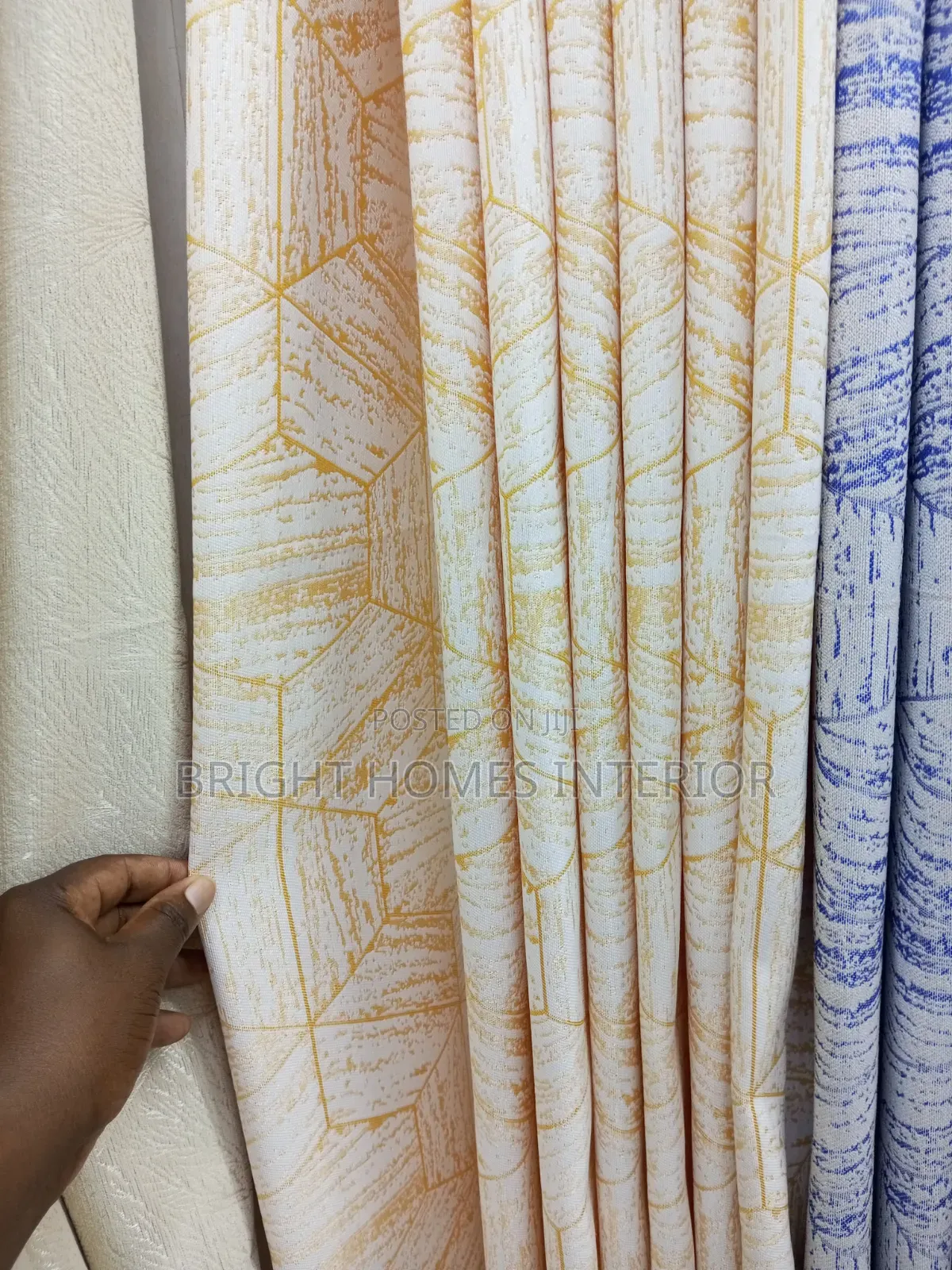 Cream Yellow Designer Curtain