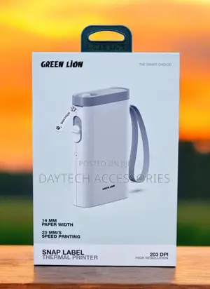 Green Lion Snap Label Thermal Printer – 14mm Smart Labeling - White.