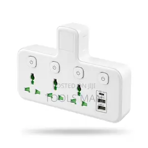 3-Way Extension/Multi-Plug Wall Adapter +Usb-C Usb-A,Switches