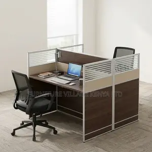 2-Seater Imported Modular Brown Workstation