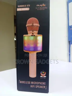 Ws-858l KTV Microphone Speaker 3-in-1 Karaoke Mic