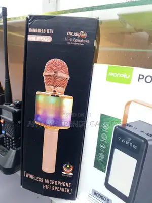 Ws-858l Karaoke Mic Bluetooth Speaker RGB Lights 3-in-1