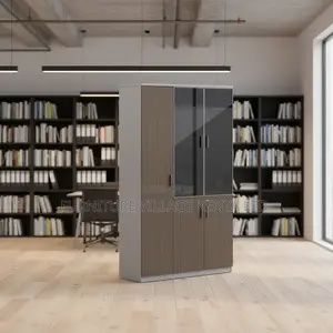 3-Swing Door Half Glass File Storage Cabinet