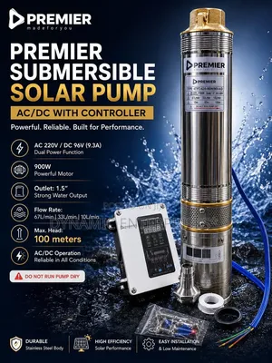Premier 900w Ac/Dc Submersible Solar Pump