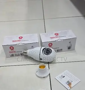 Indoor Wifi Bulb Camera 360° Security Camera Night Vision Motion Alert