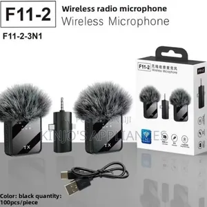 High Sensitive Dual Microphones Clip on Lavalier Rechargeable