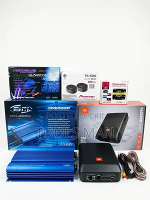 Complete Car Audio Bundle - Boschmann Amp JBL Underseat Subwoofer.