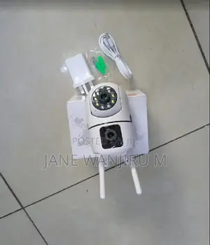 2-in-1 Wifi PTZ Camera - Wide View + Zoom Lens - 2 Way Audio