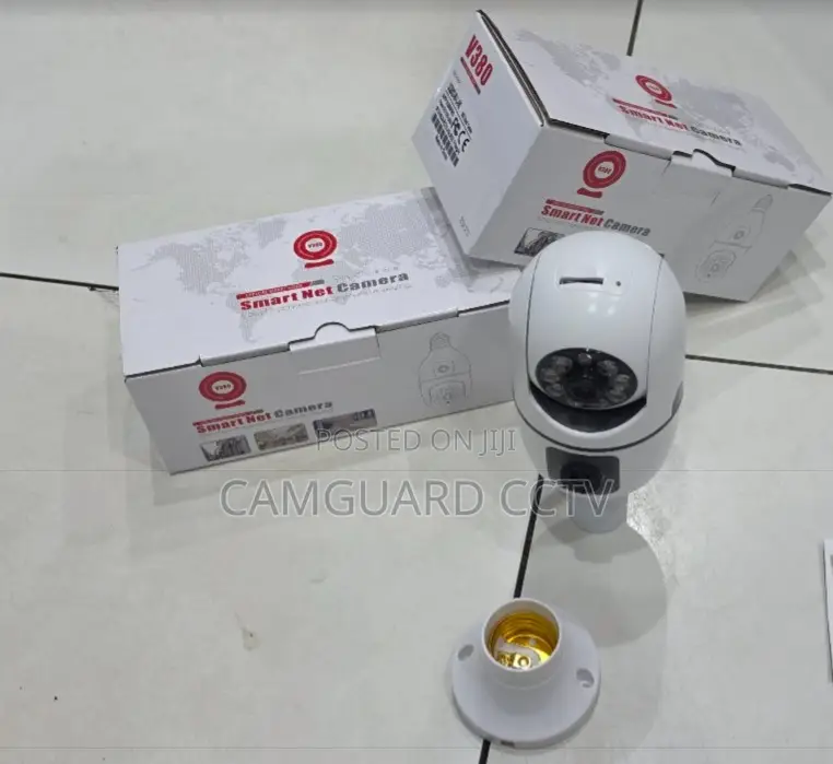 Smart Home Dual Lens Wifi Bulb Camera E27 – V380 Pro