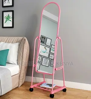 Bedroom Mirror; Modern Full Body Mirror on Wheels