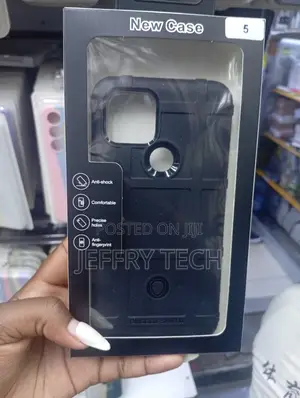 Google Pixel 5 Black Rugged Shield Protective Phone Case
