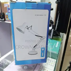 E27 Swing Arm Desk Lamp Black Clamp Table Dual Mount Lamp