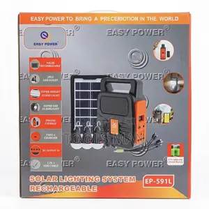 Easy Power Ep-591l Solar Lighting Kit + 3 Led Bulbs Phone Charger