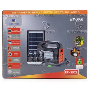 Rechargeable Easy Power Ep-592l Solar Lighting+3 Bulbs Phone Charger