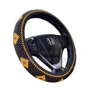 Black Plastic Pearls Beaded Wheel Cover Anti Skid