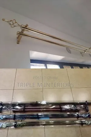 Affordable 2m Double Adjustable Curtain Rod Set | Complete Package