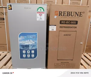 Rebune 90 Litres Dark Silver Single Door Refrigerator With Free Guard