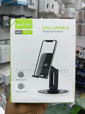 Bavin 360° Rotatable Base Mobile Phone Stand - Black
