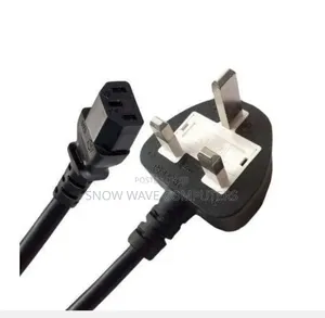 Quality White Fused 3 Pin Power Cable Desktop Cpu, Monitor Cable