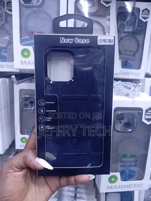iPhone 12 Pro Max Black Rugged Shield Shockproof Case