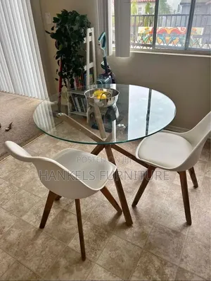 2 Seater Dining Table Glass Top – Modern Kitchen Table Set