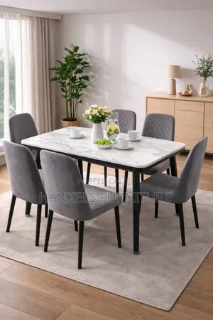 Marble Top 6 Seater Dining Set – Premium Kitchen Dining Table