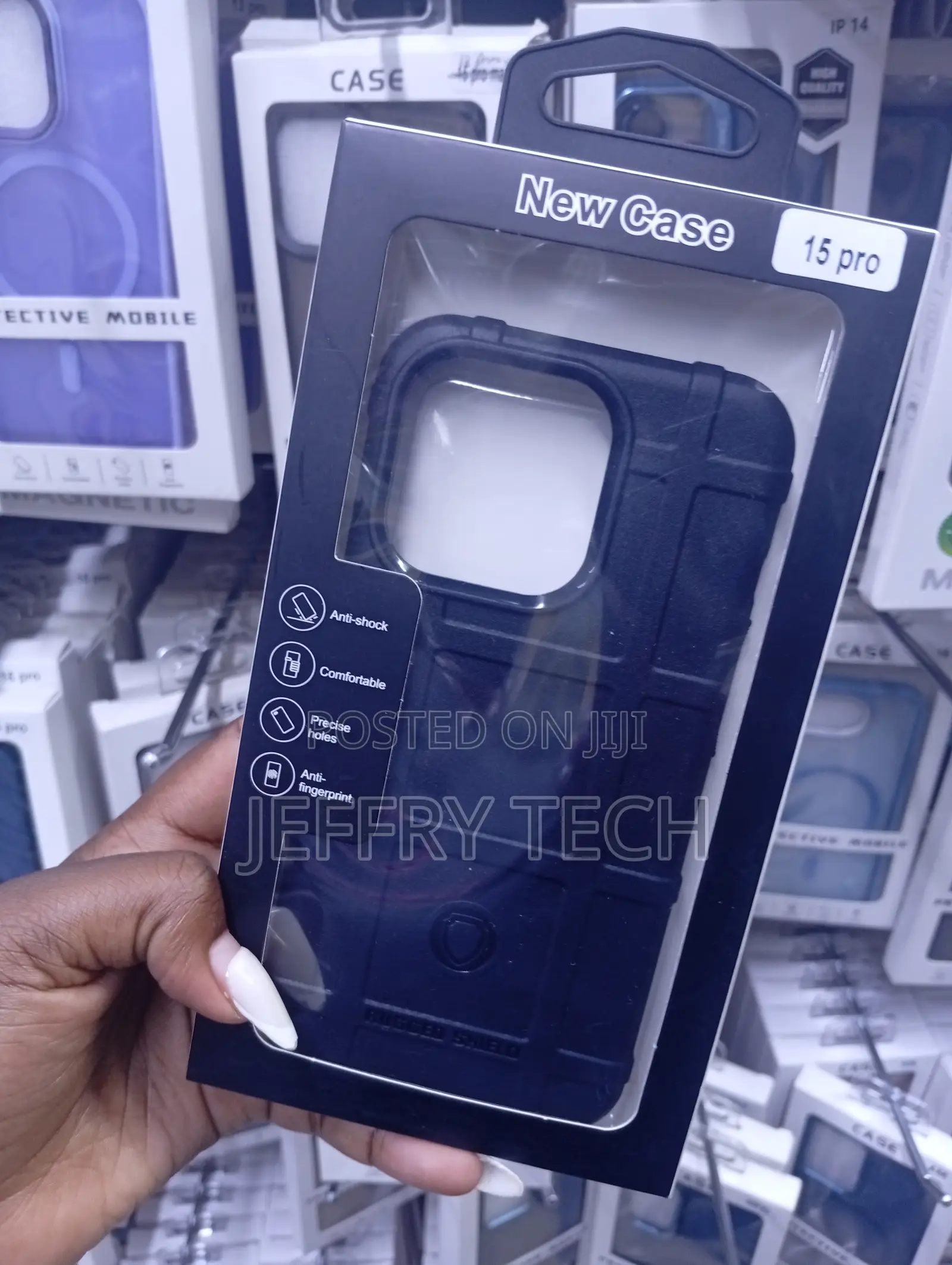 iPhone 15 Pro, "Anti-Shock" Rugged Shield Protective Case