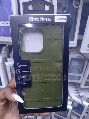 iPhone 15 Pro Max Green Rugged Shield Protective Case