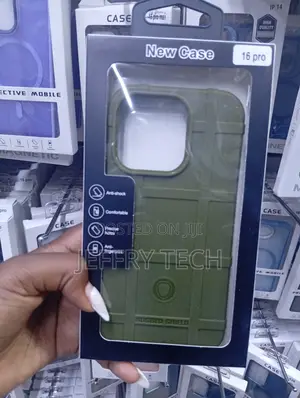 iPhone 16 Pro Green Rugged Shield Protective Phone Case