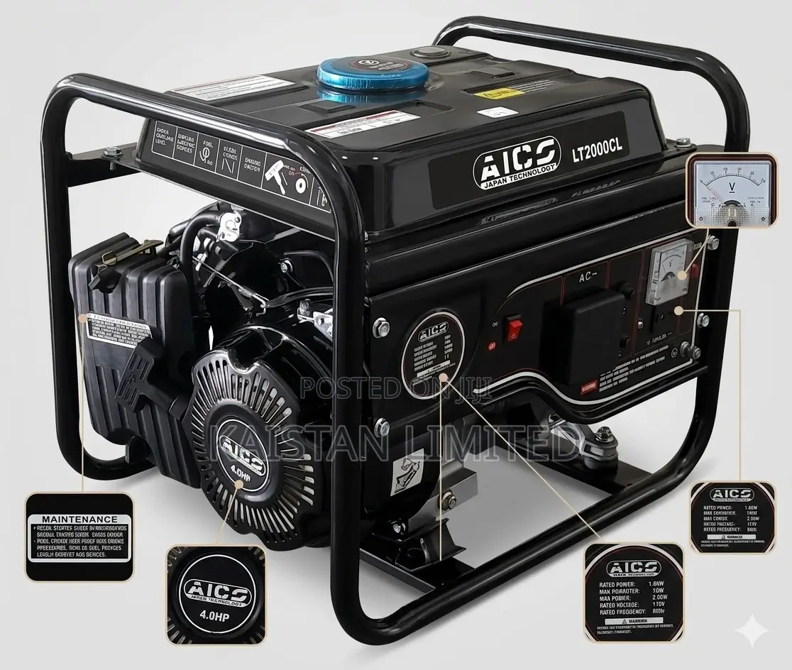 Lt2000cl Aico Japan 4strok Petrol Generator 1.2kva Key Start