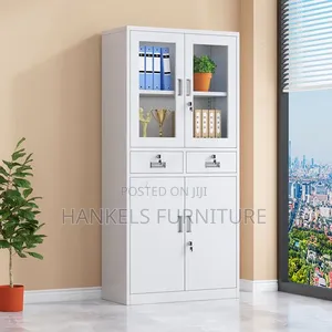 2 Door Metal Office Cabinet – Heavy Duty Storage Cupboard