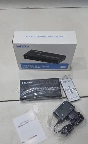 Hdmi Quad Multi-Viewer 4x1 Switch Split Screen With Remote