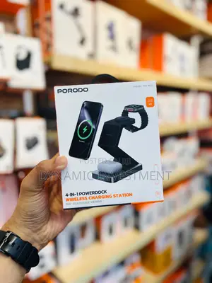 Porodo 4-in-1 Powerdock Wireless Charging Station 360° Adjustable