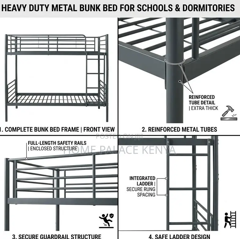 Bunk Bed: Durable Modern Kids Bunk Bed