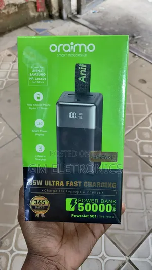 Oraimo Powerjet 501 50000mah 85w Fast Charging Power Banks.