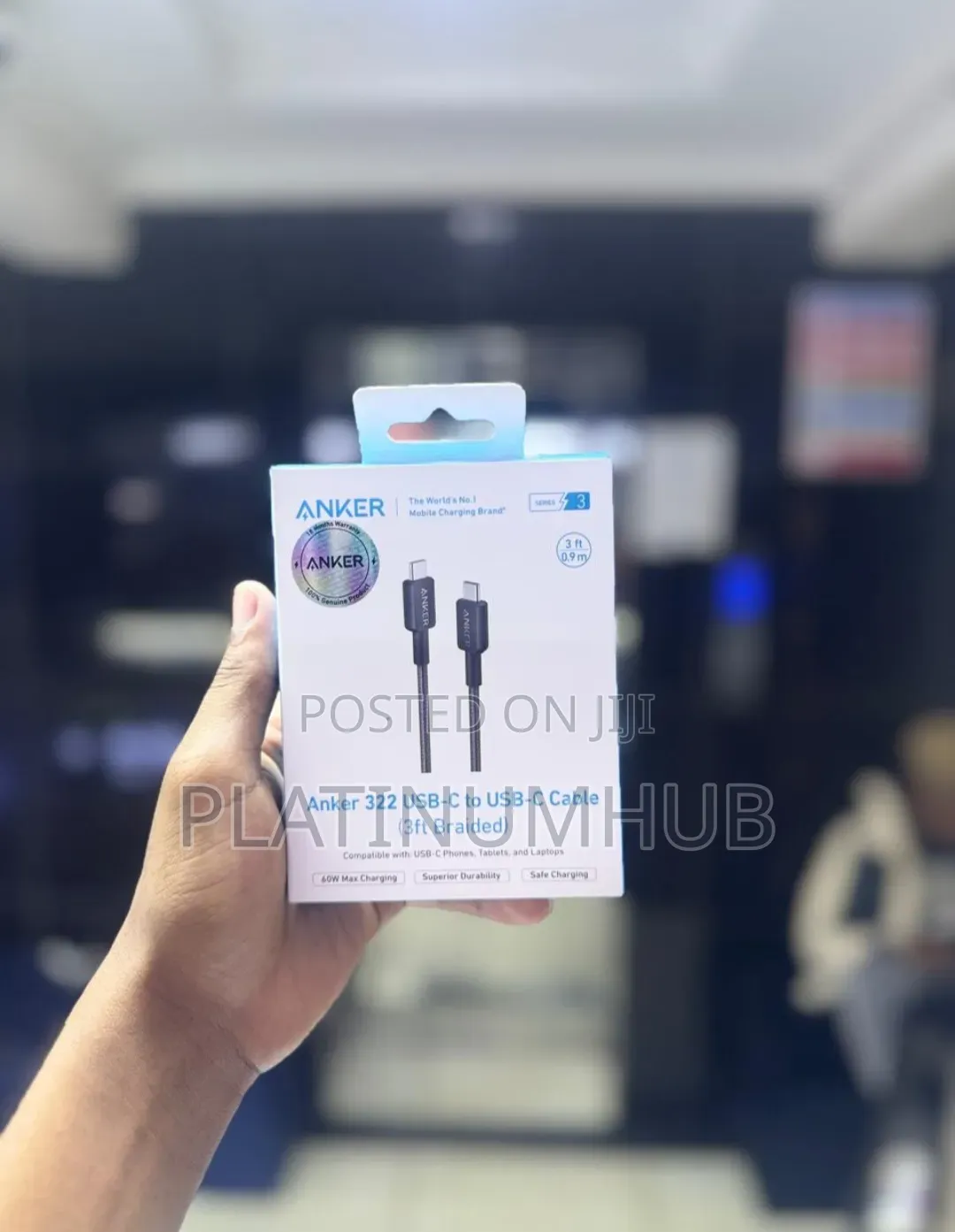 Anker 3ft Braided Usb-C to Usb-C Cable