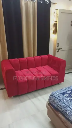 Crimson Luxe Sofa