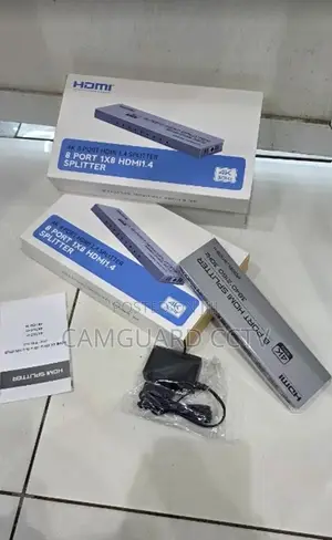 8 Way Hdmi Splitter Uhd 1 in 8 Out With Power Adapter